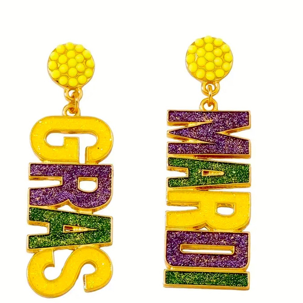 Mardi Gras Earrings